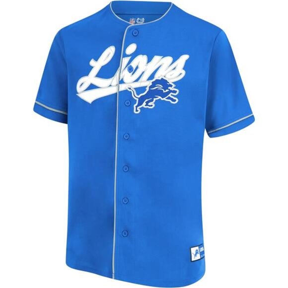 NEW NFL Detroit Lions Game Day Button Down Baseball Mesh Jersey - Picture 2 of 5